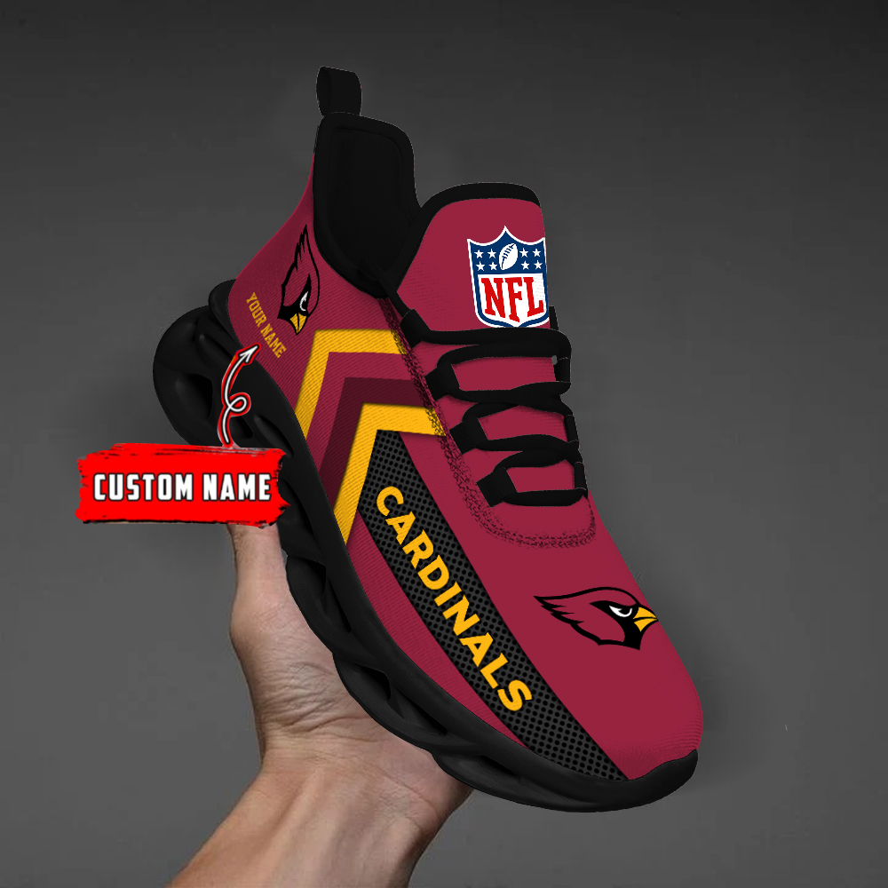 1 Custom Name   Arizona Cardinals   PERSONALIZED MAX SOUL SHOES T4