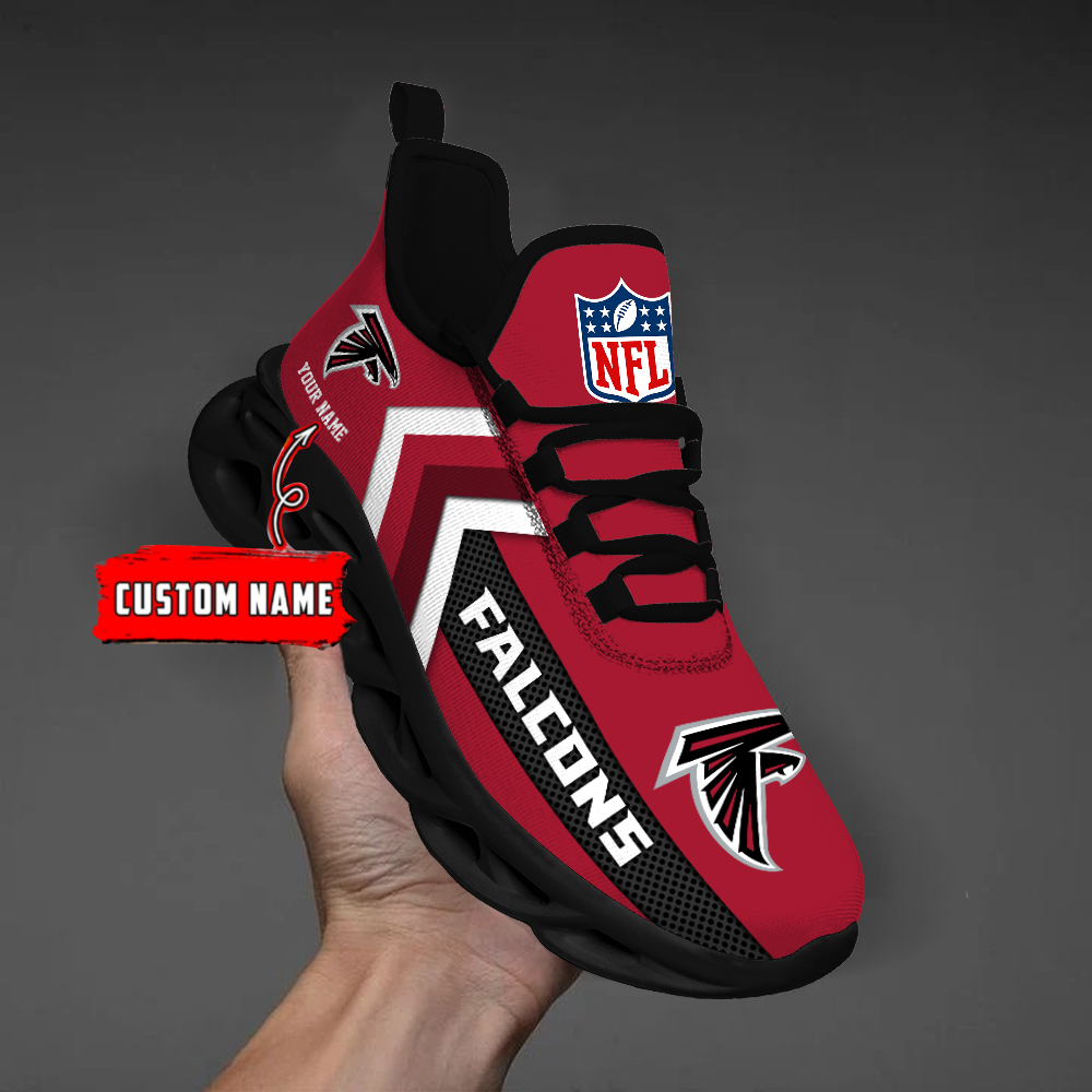 1 Custom Name   Atlanta Falcons   PERSONALIZED MAX SOUL SHOES T4