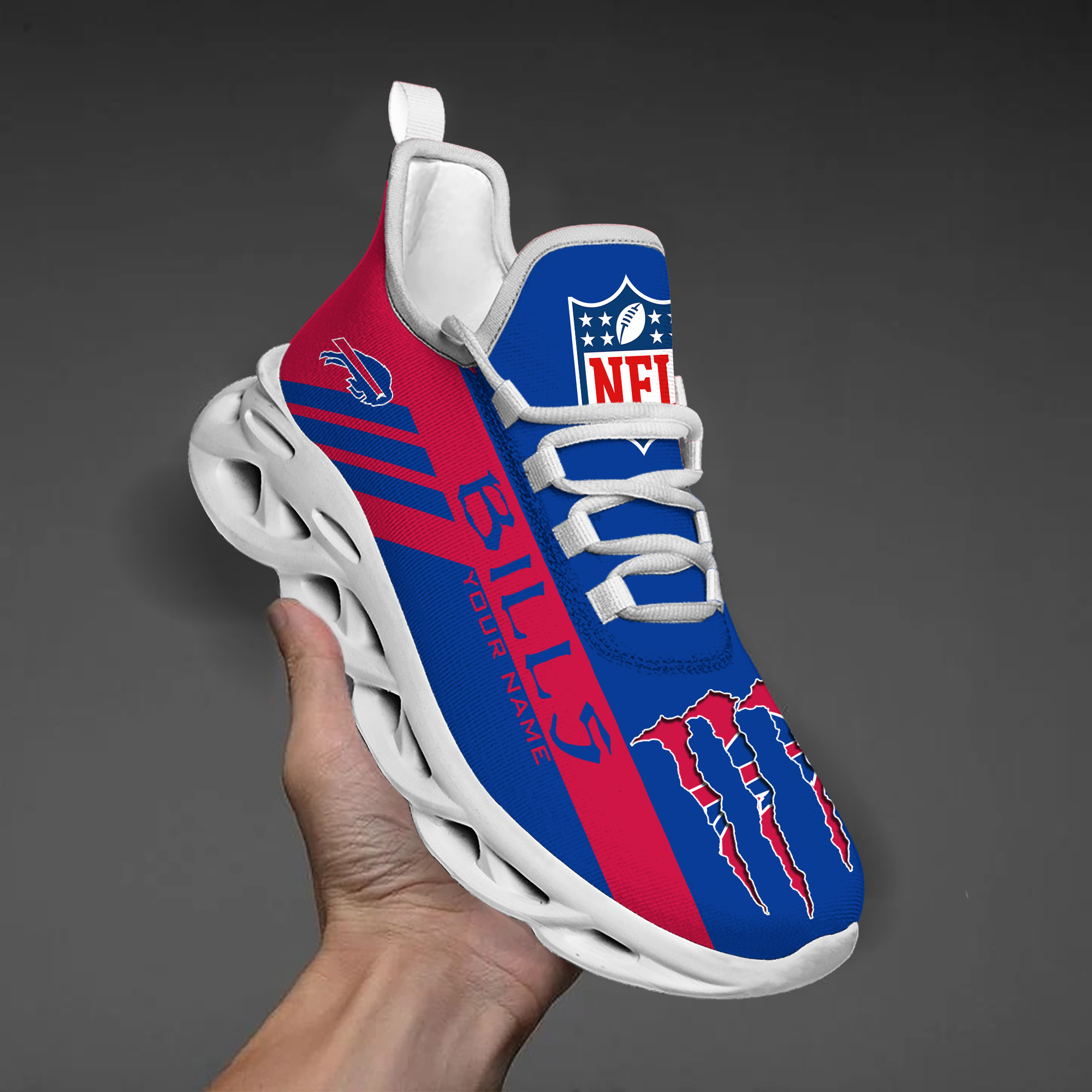 1 Custom Name   Buffalo Bills  PERSONALIZED MAX SOUL SHOES T5