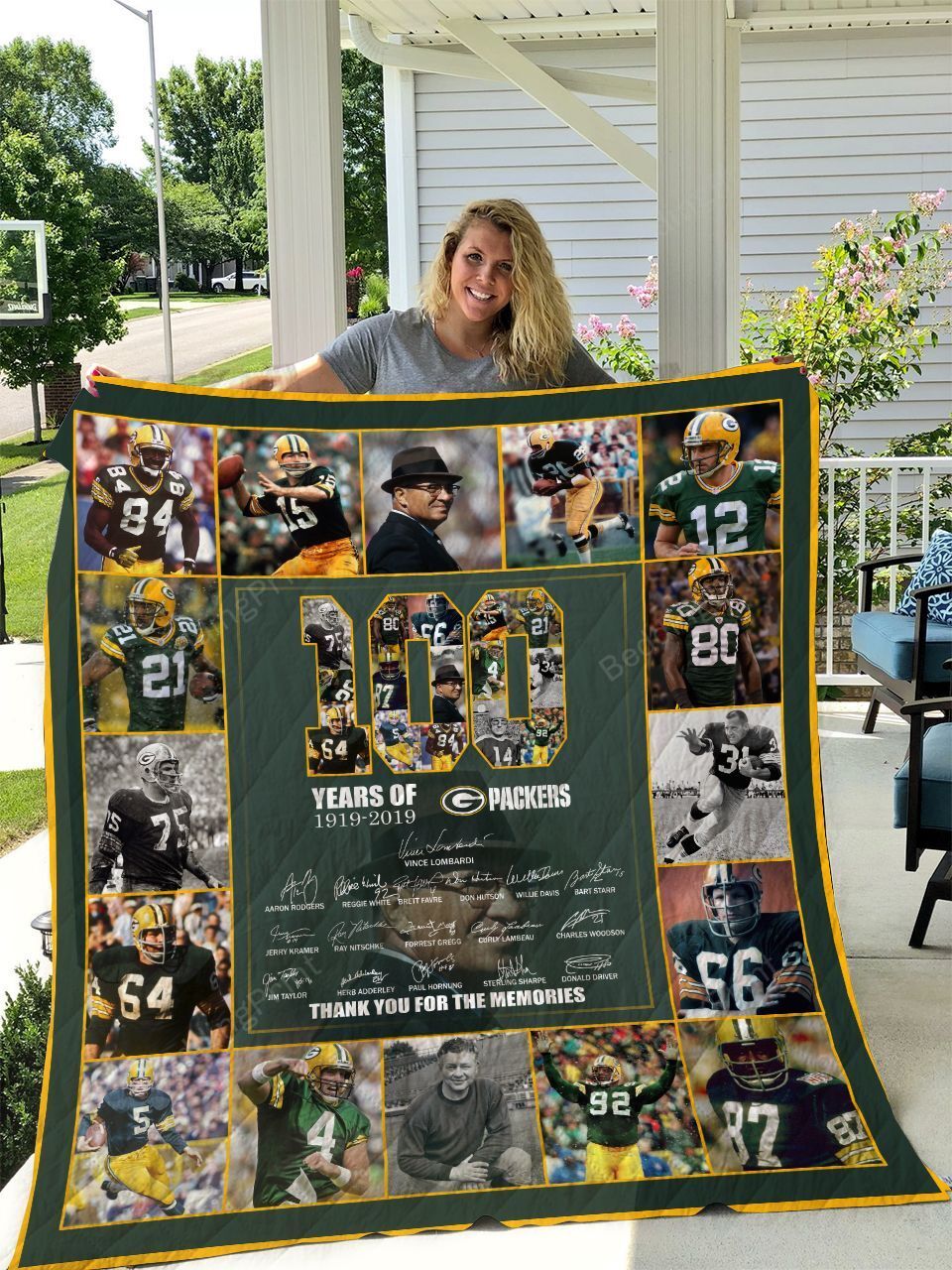 100Th Green Bay Packers Plus Size Quilt Blanket