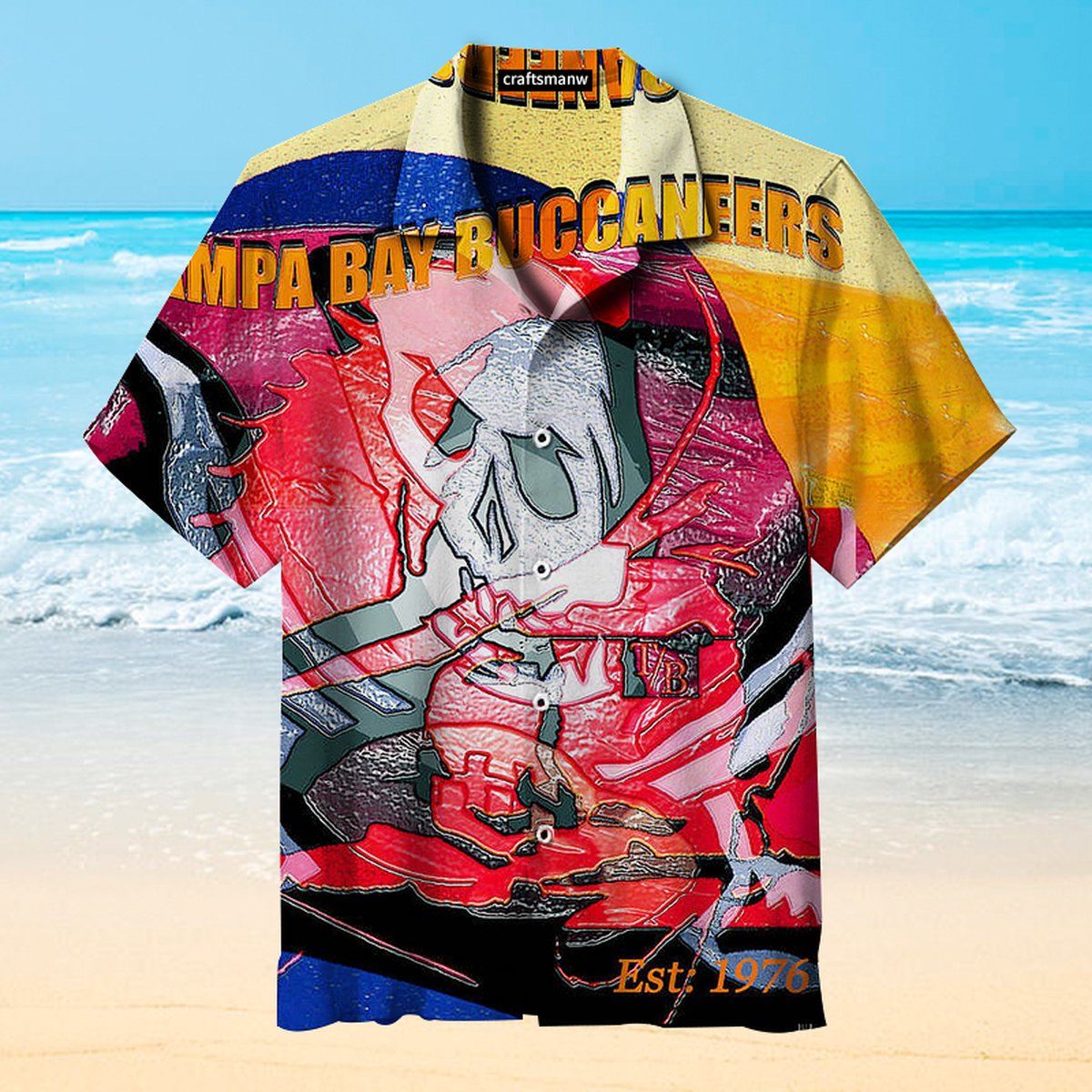 1976 Colorful Tampa Bay Buccaneers Unisex Hawaiian Shirt