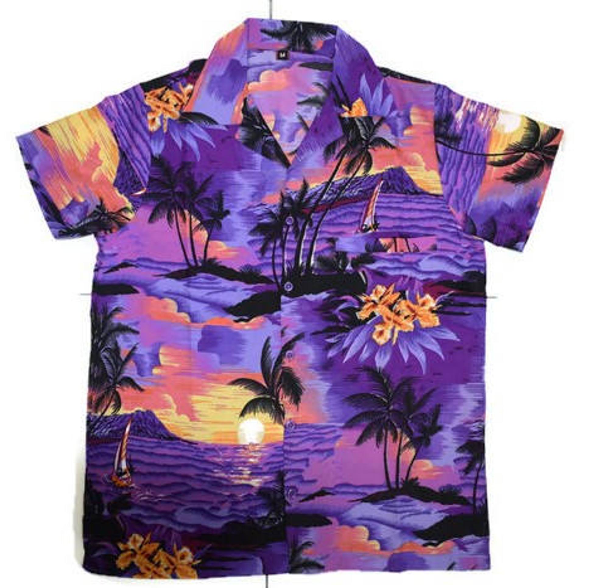 1980s For Holiday Party Tropical Aloha Hawaiian Shirt