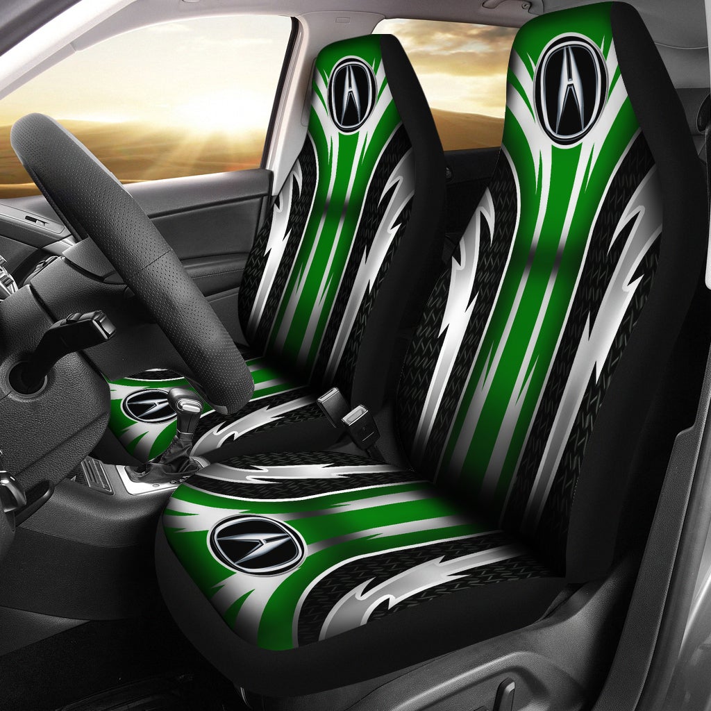 2 Front Acura Seat Covers Green