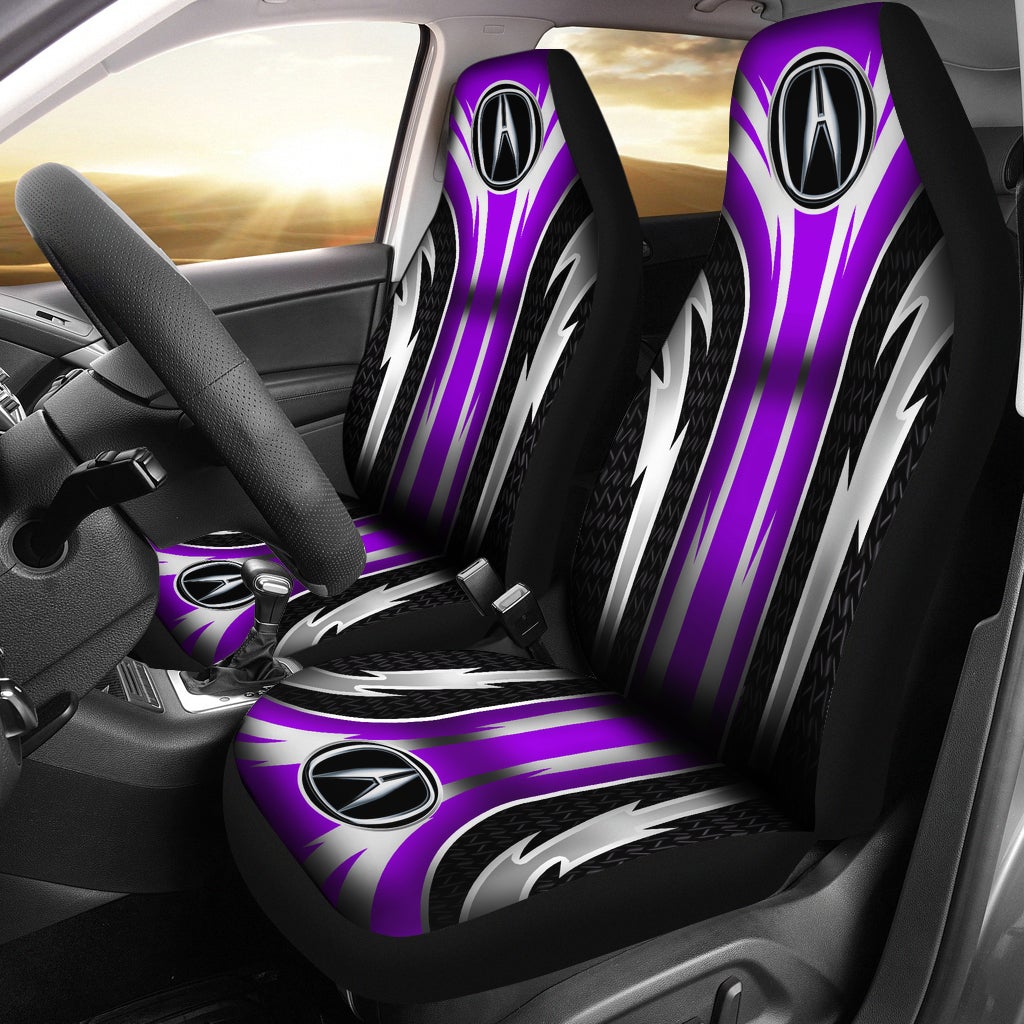 2 Front Acura Seat Covers Purple