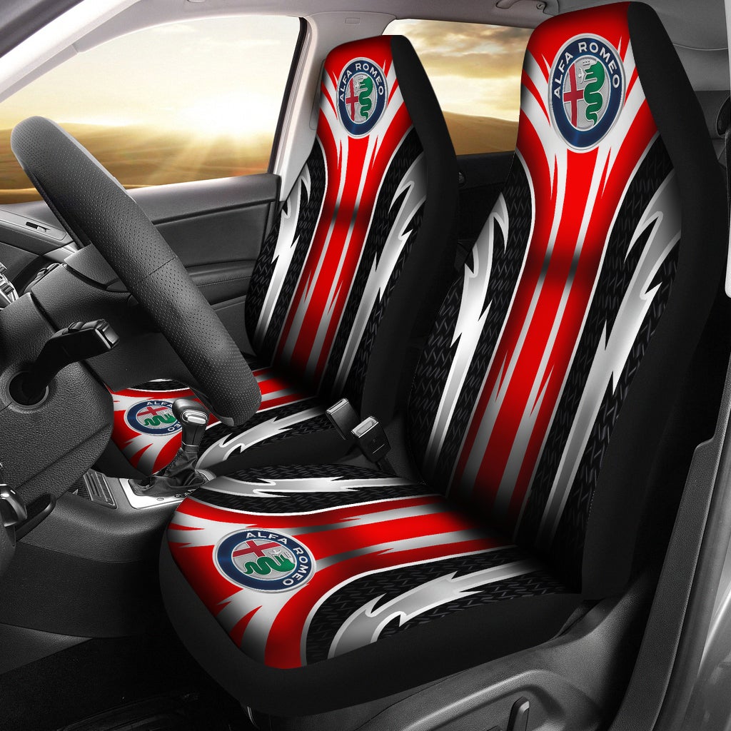 2 Front Alfa Romeo Seat Covers Red