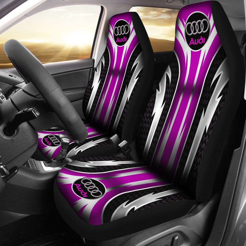 2 Front Audi Seat Covers Pink