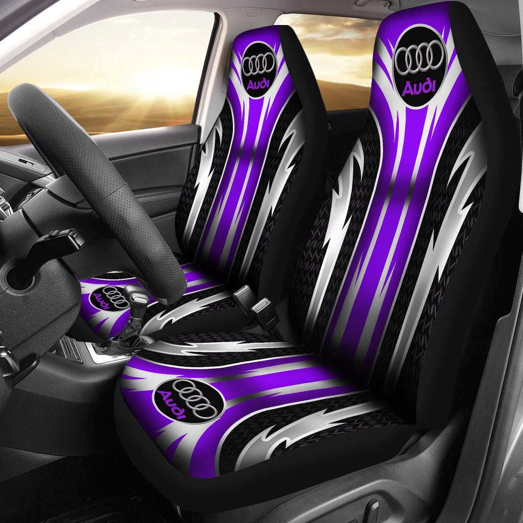 2 Front Audi Seat Covers Purple