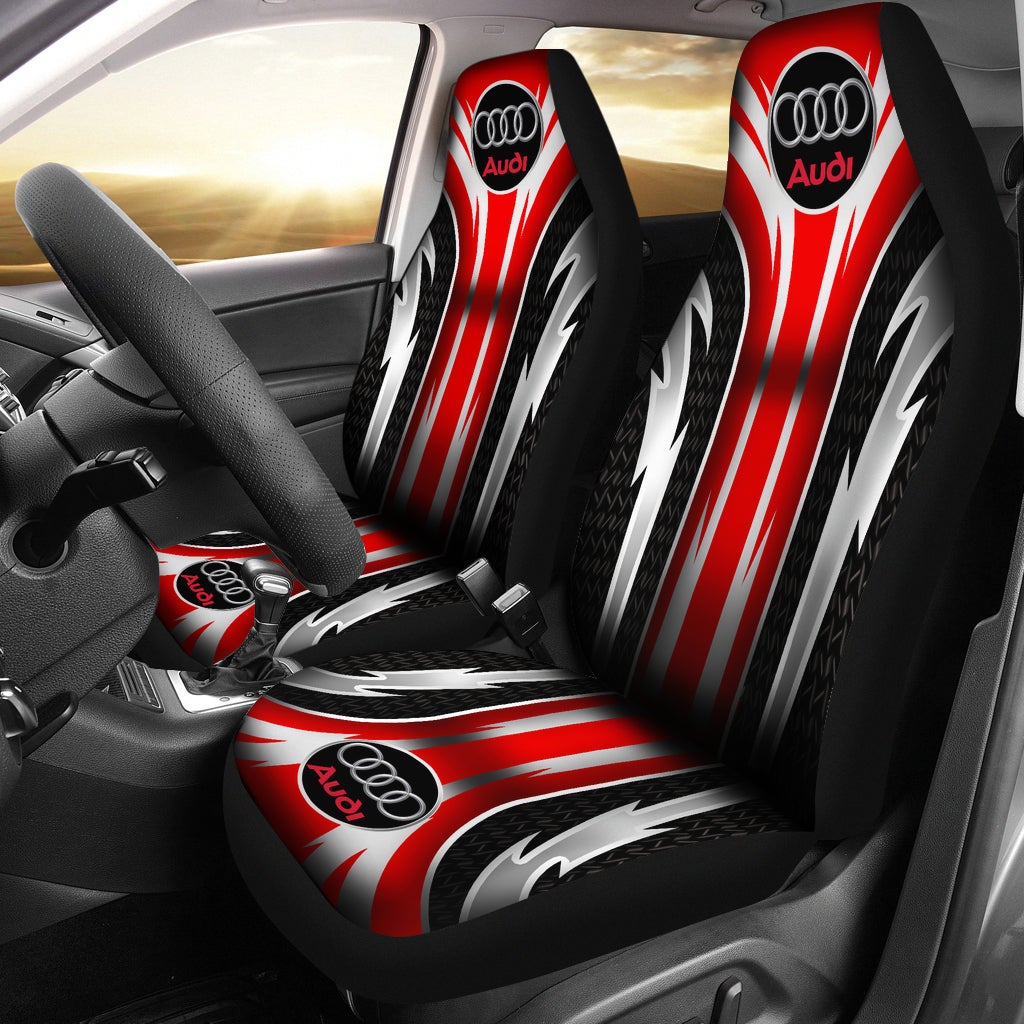 2 Front Audi Seat Covers Red