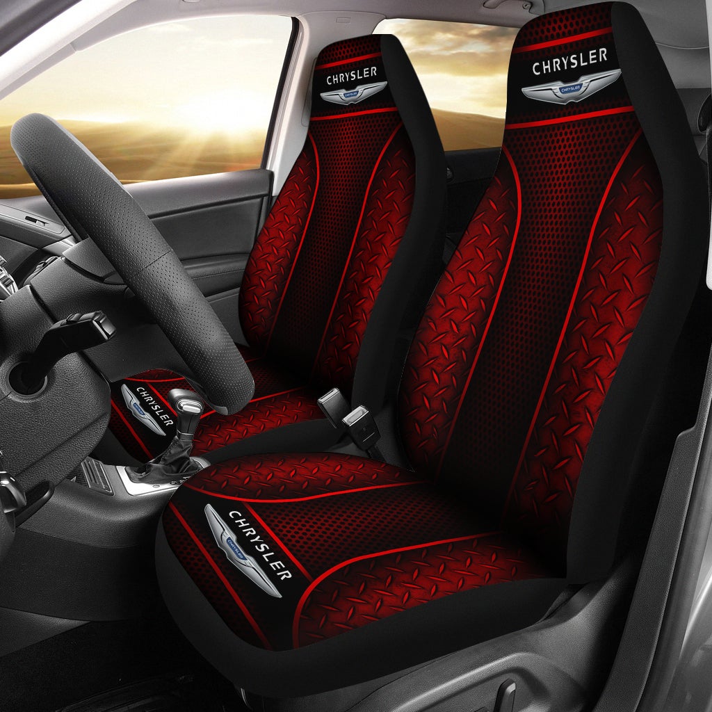 2 Front Chrysler Seat Covers Red