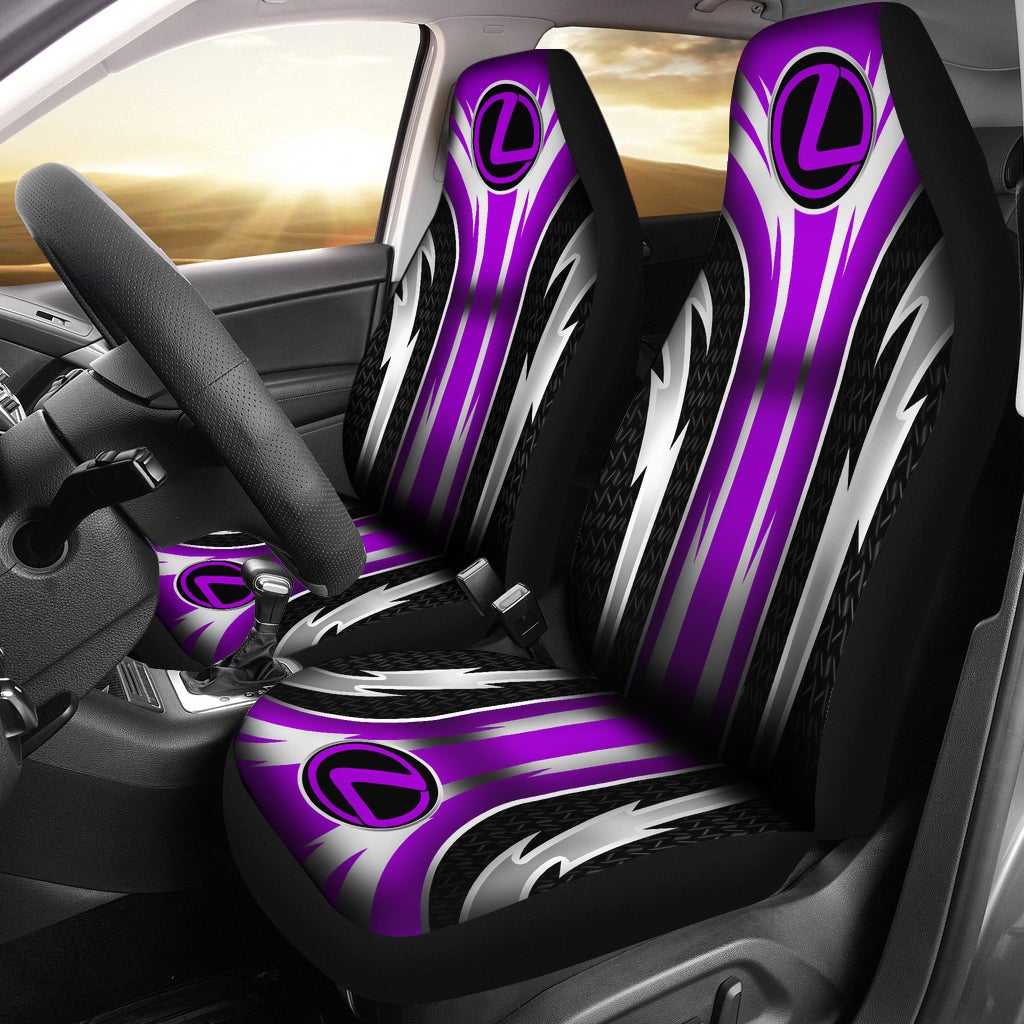 2 Front Lexus Seat Covers Purple