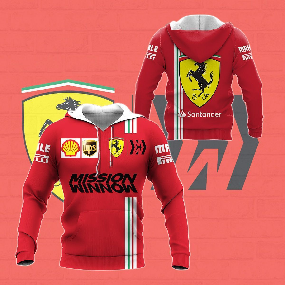 3D All Over  FERRARI Shirt Ver 10