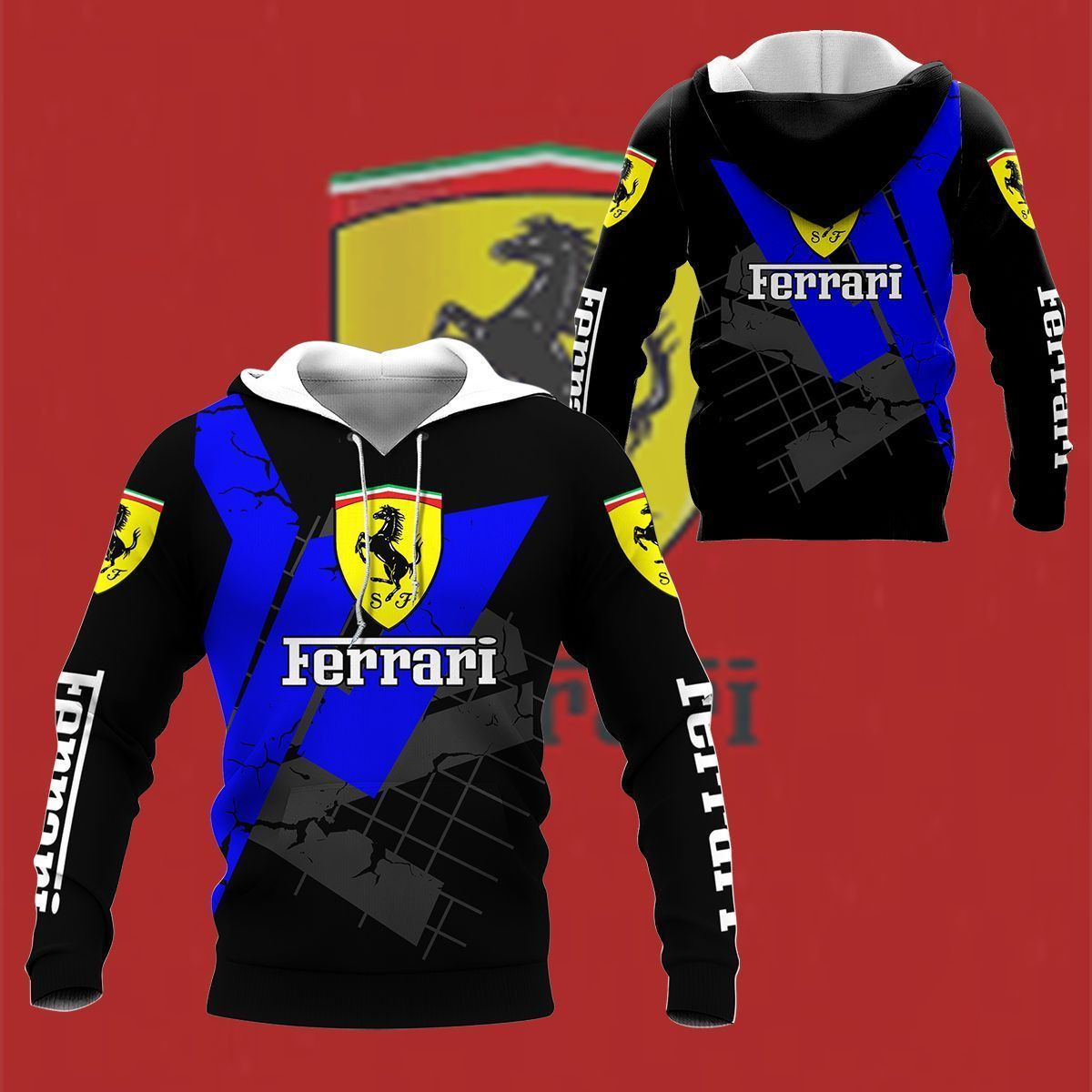 3D All Over  FERRARI Shirt Ver 11