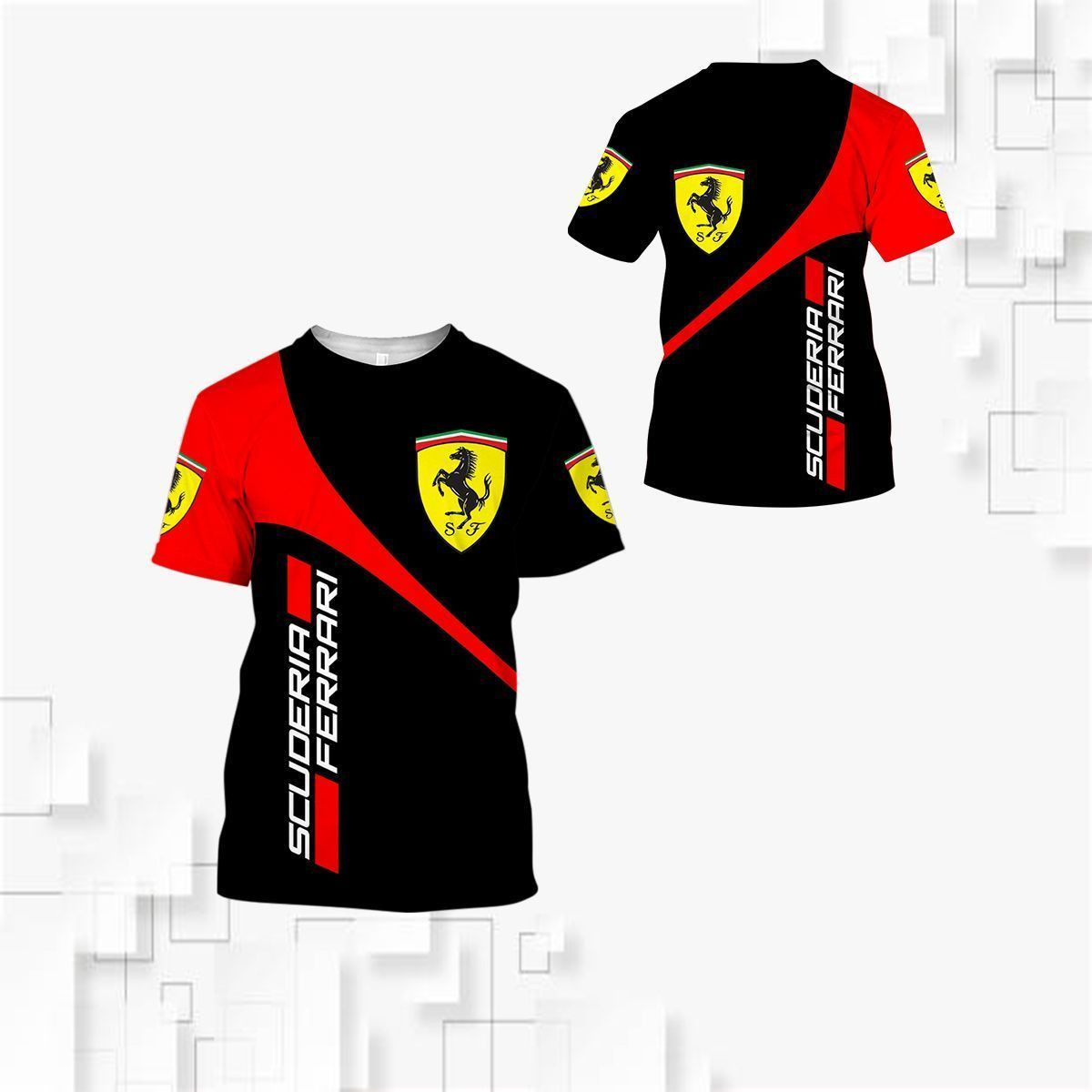 3D All Over  FERRARI Shirt Ver 6