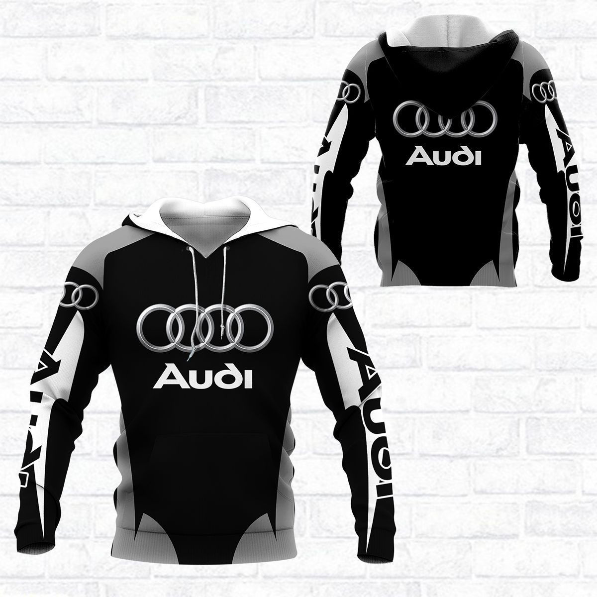 3D All Over Printed Audi  Shirts Ver 1 (Grey)