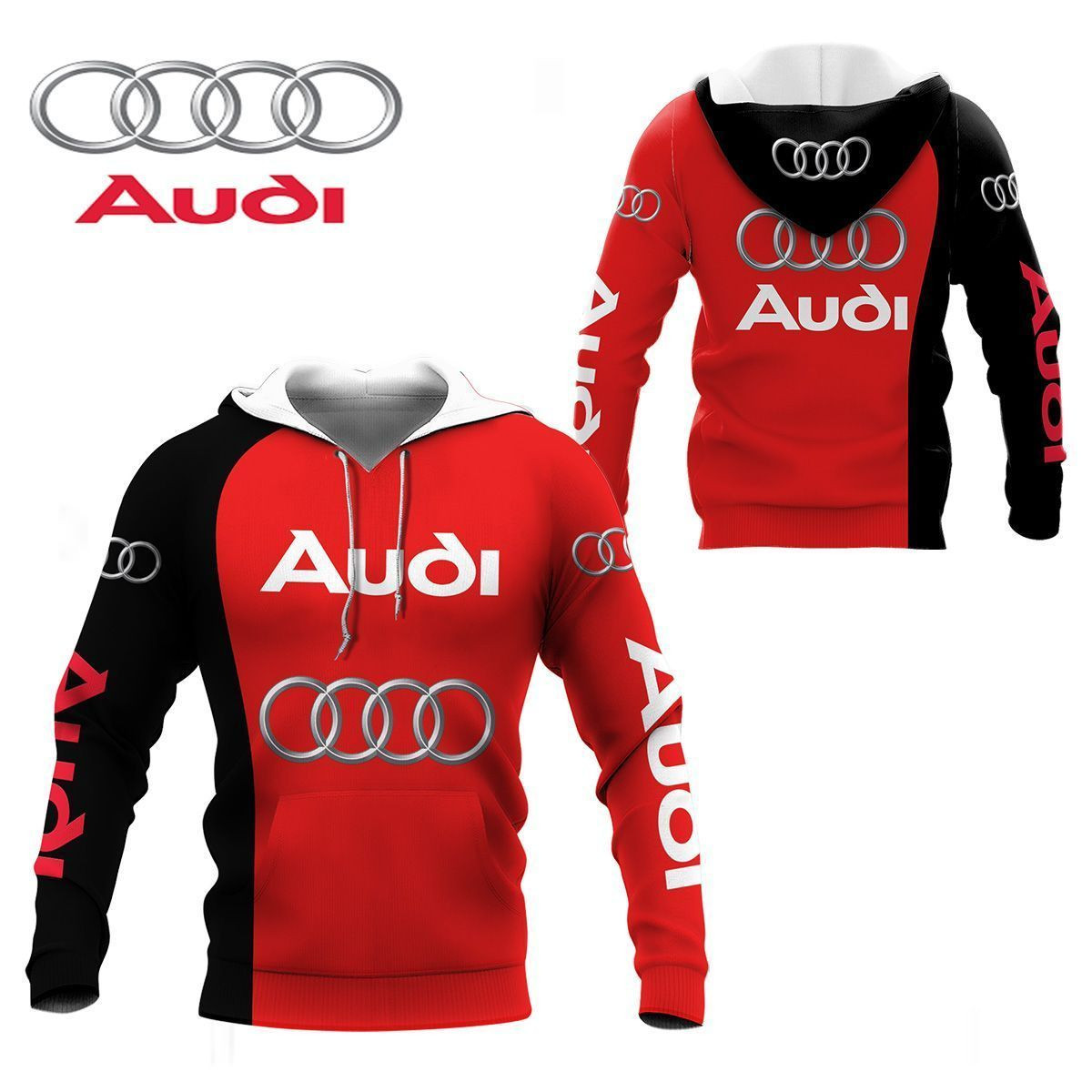 3D All Over Printed Audi  Shirts Ver 1 (Red)