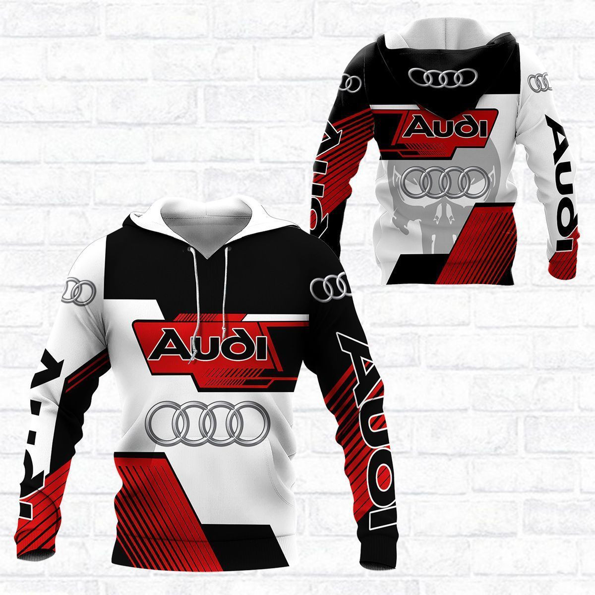 3D All Over Printed Audi  Shirts Ver 3 (Red)