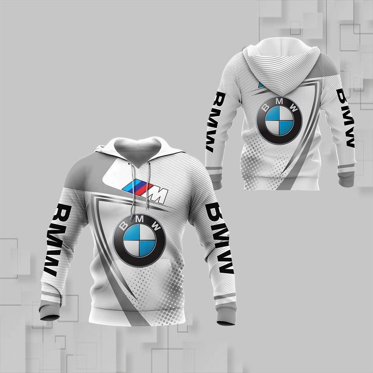 3D All Over Printed BMW  Shirts Ver 2 (White)