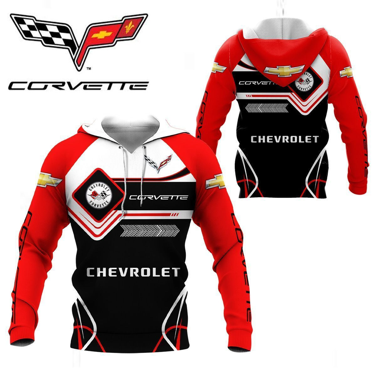 3D All Over Printed Chevrolet Corvette  Shirts Ver 2 (Red)