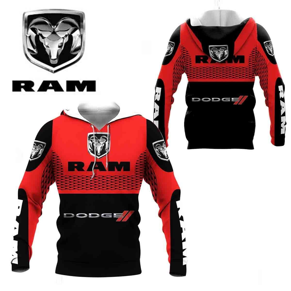 3D All Over Printed Dodge RAM  Shirts Ver 2 (Red)