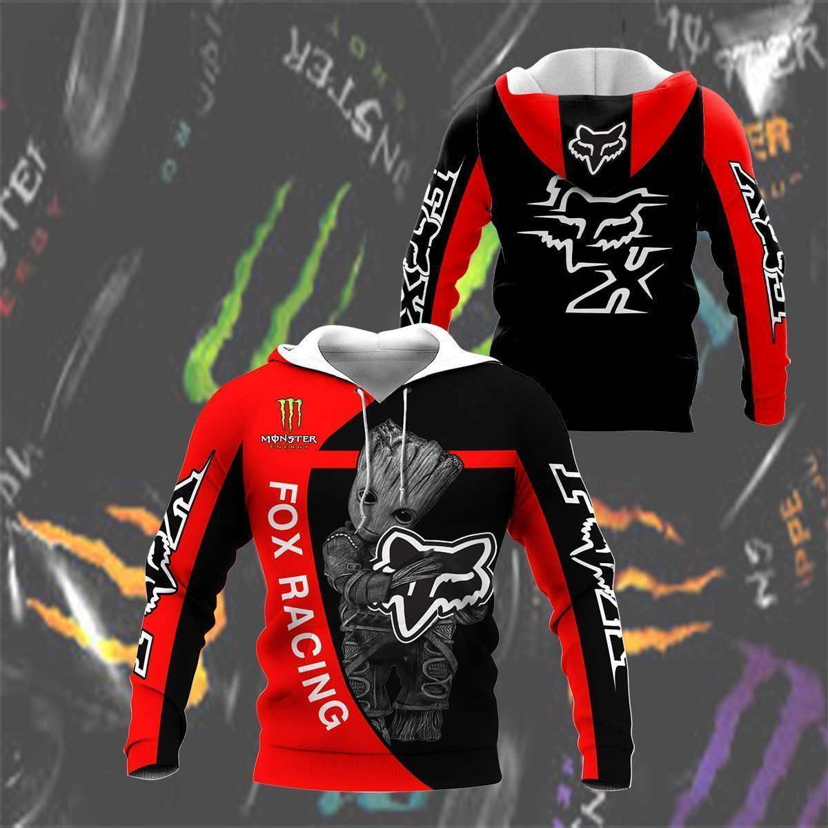 3D All Over Printed Fox Racing TIN - HA Shirts Ver 5 (Red)