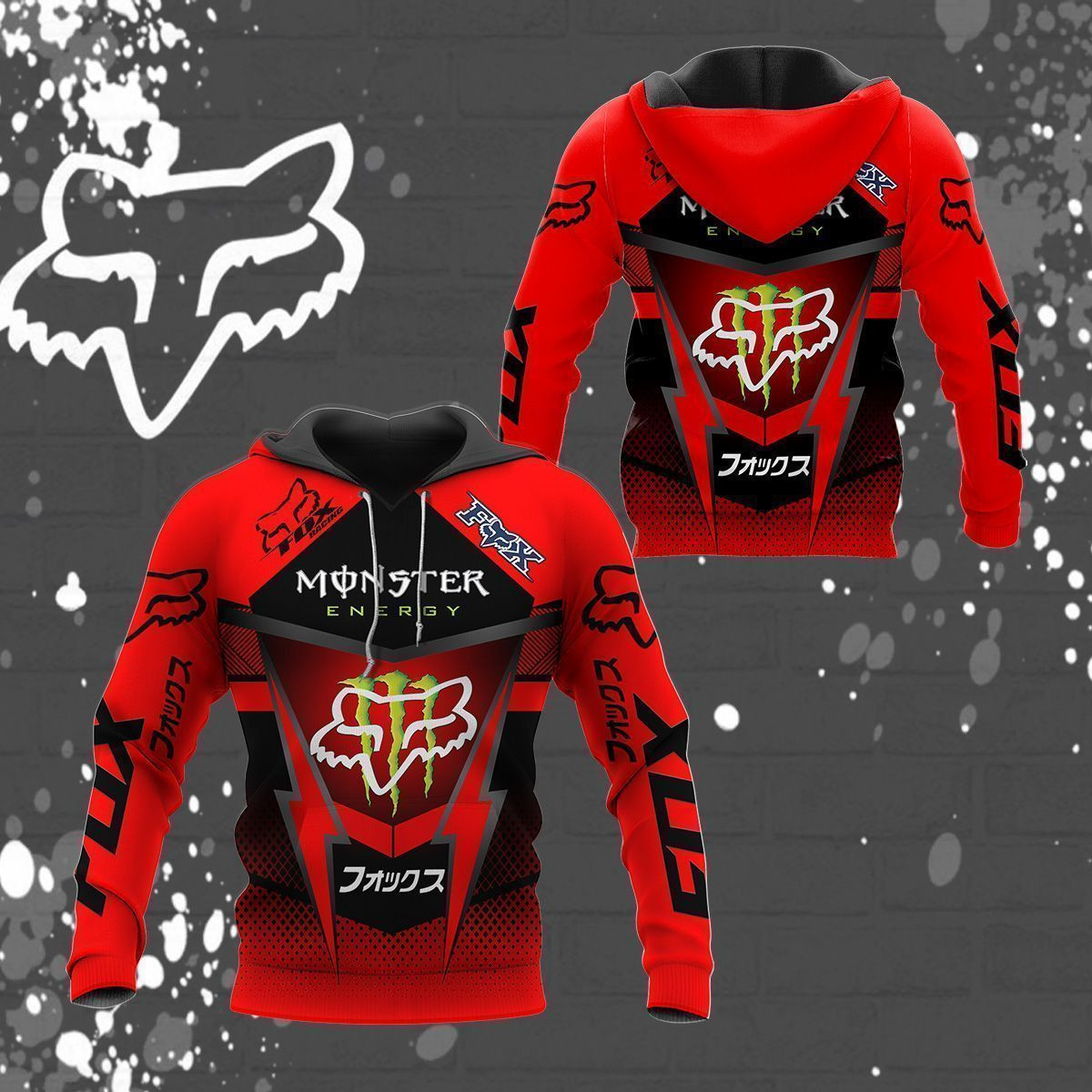 3D All Over Printed Fox Racing TIN  Shirts Ver3 (Red)