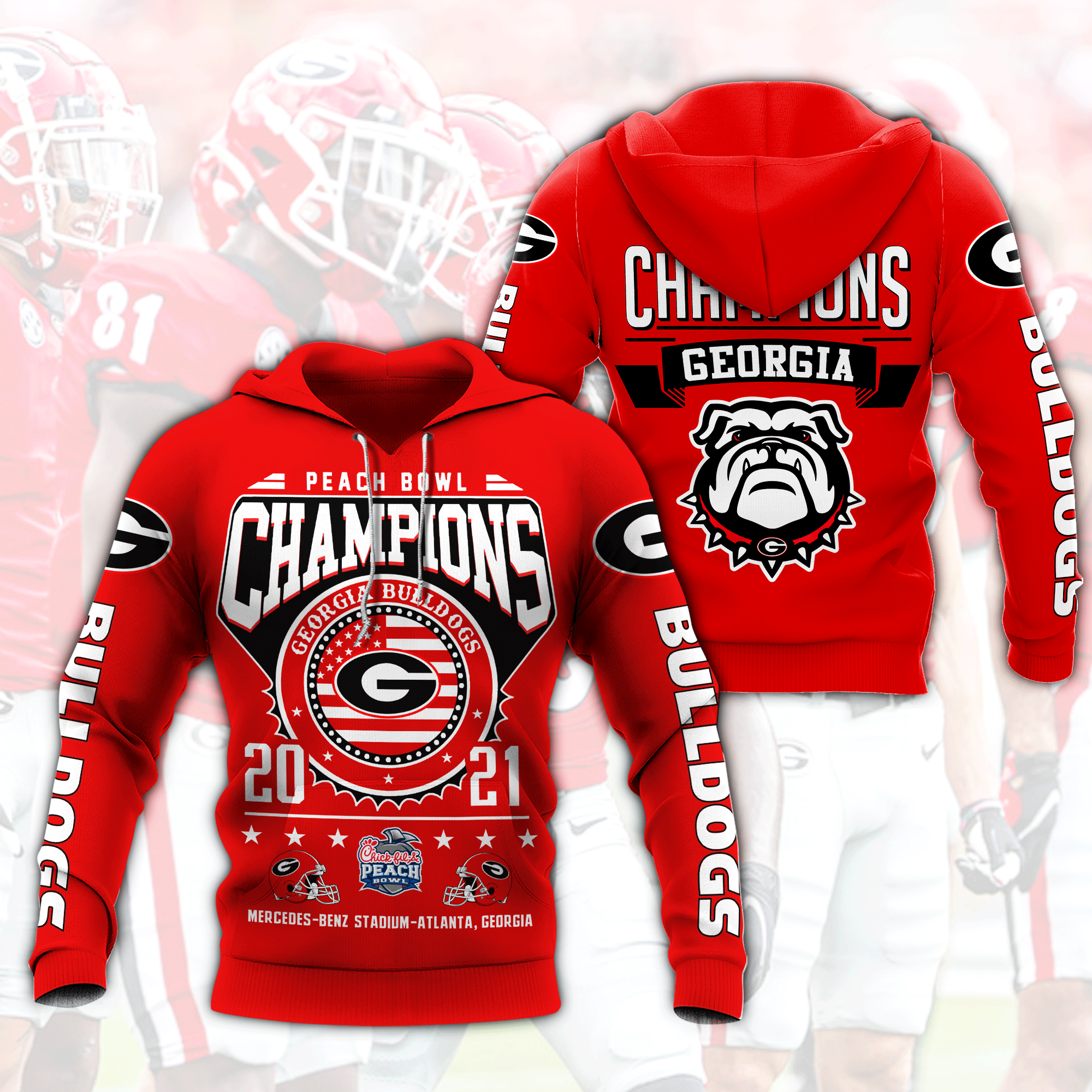 3D ALL OVER PRINTED Georgia bulldogs SHIRT