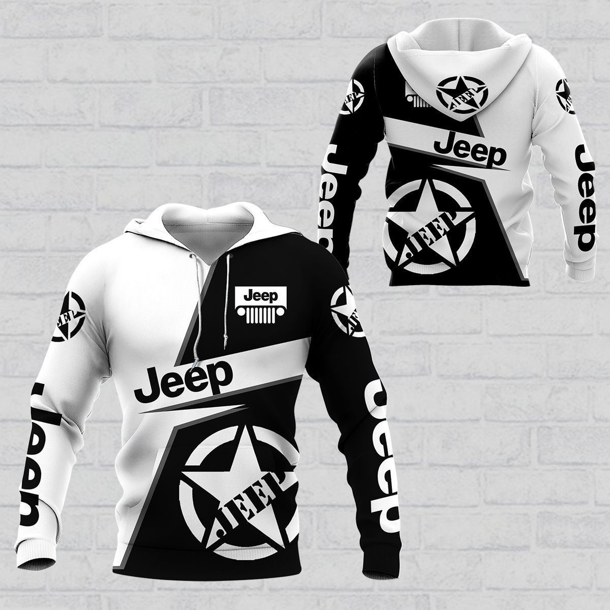 3D All Over Printed Jeep Shirts Ver 23 (White)