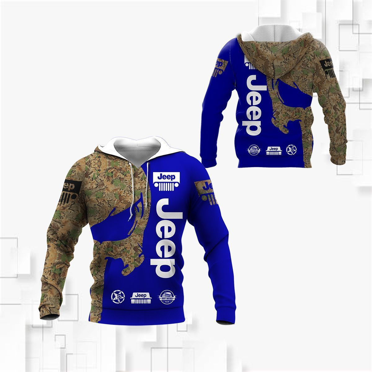 3D All Over Printed Jeep Shirts Ver 5 (Blue)