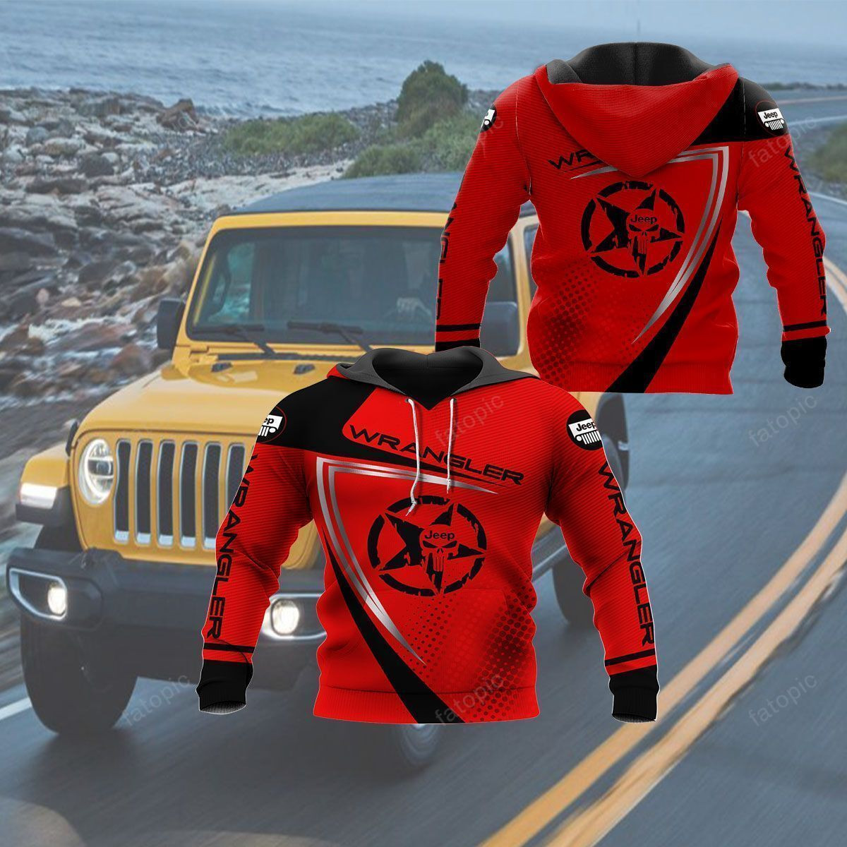 3D All Over Printed Jeep Wrangler Shirts Ver 3 (Red)