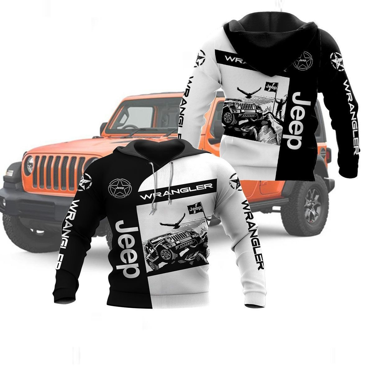 3D All Over Printed Jeep Wrangler Shirts Ver 4 (White)