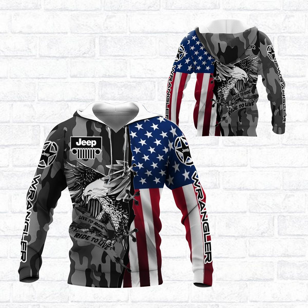 3D All Over Printed Jeep Wrangler  Shirts Ver2 (Camouflage)