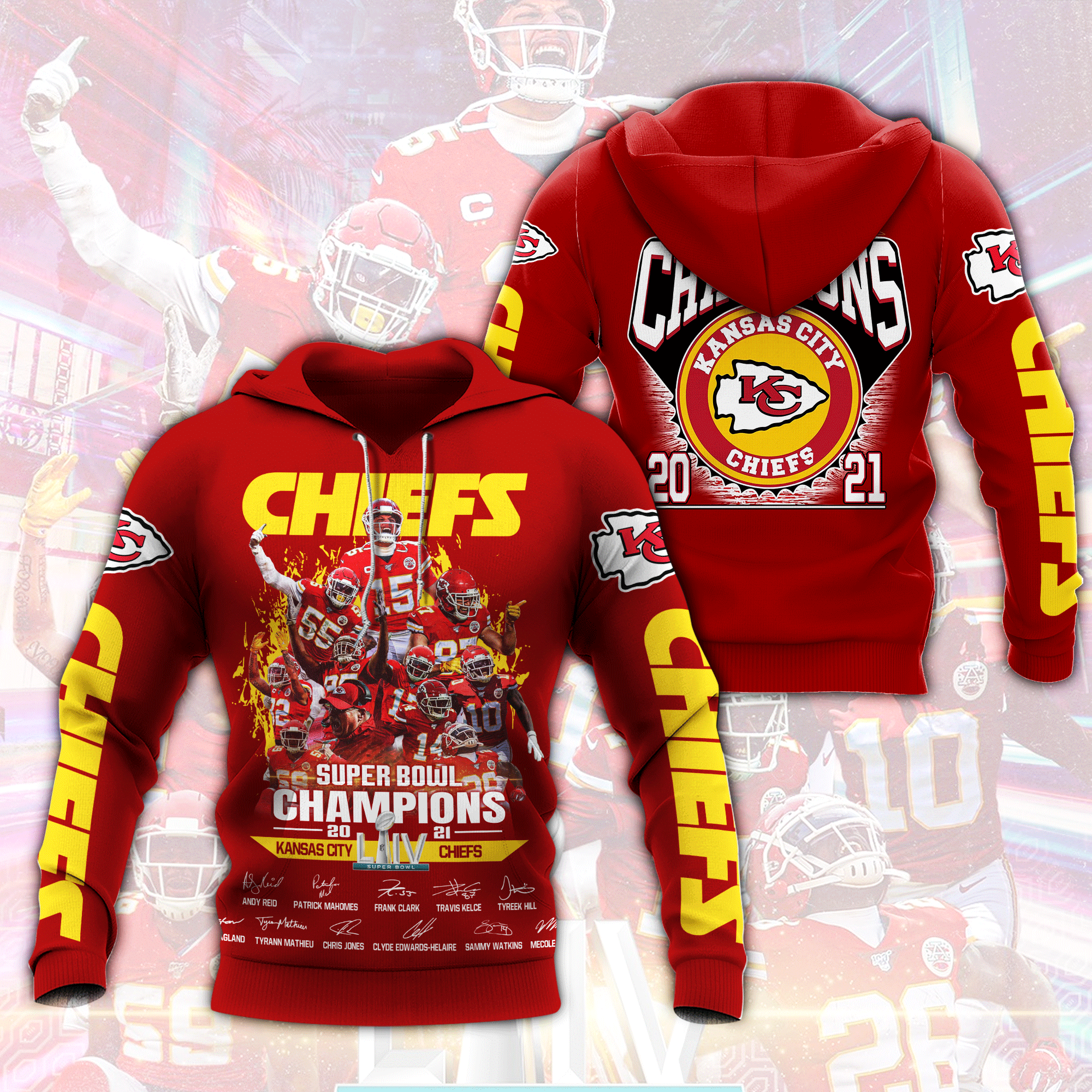 3D ALL OVER PRINTED Kansas City Chiefs SHIRT