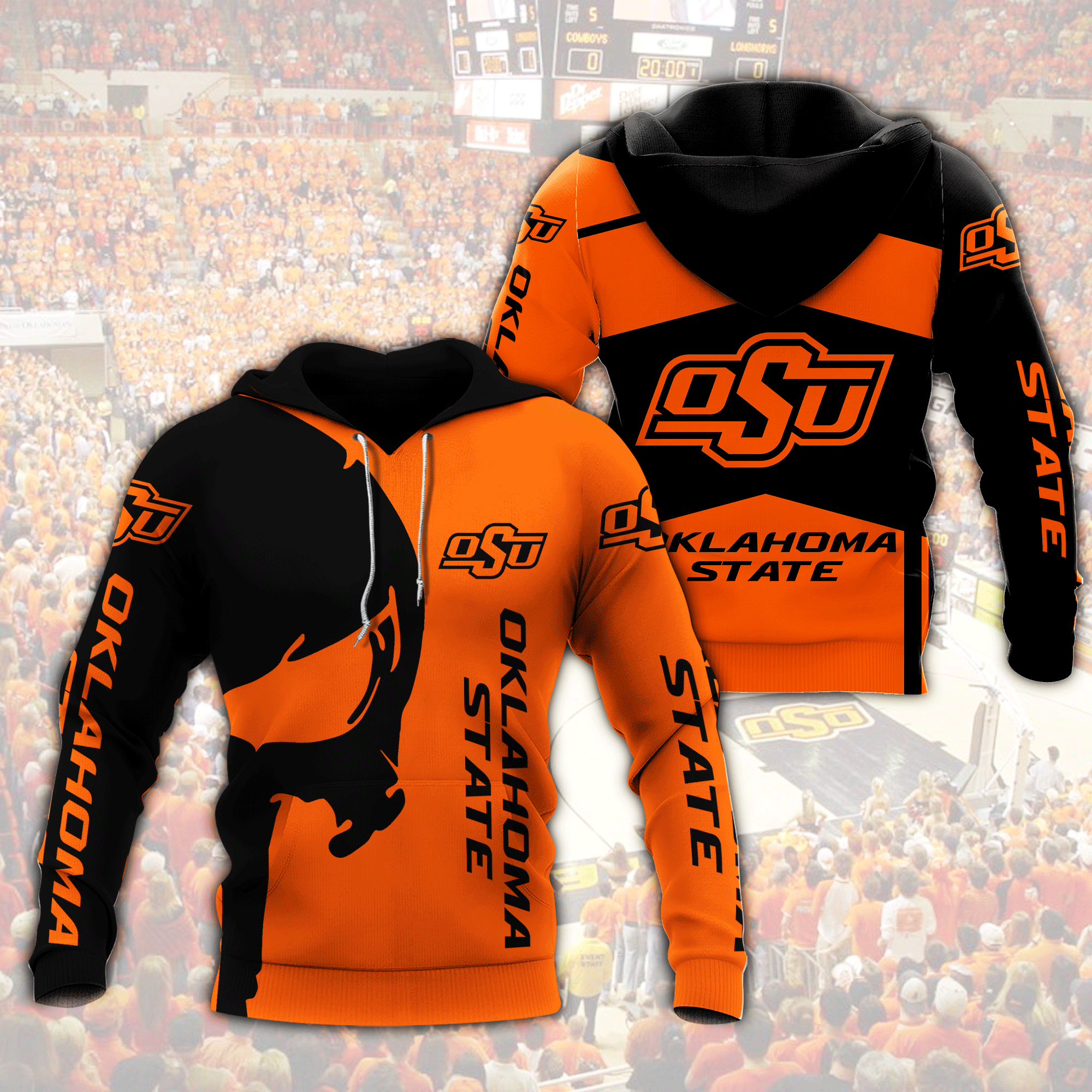 3D ALL OVER PRINTED oklahoma state SHIRT