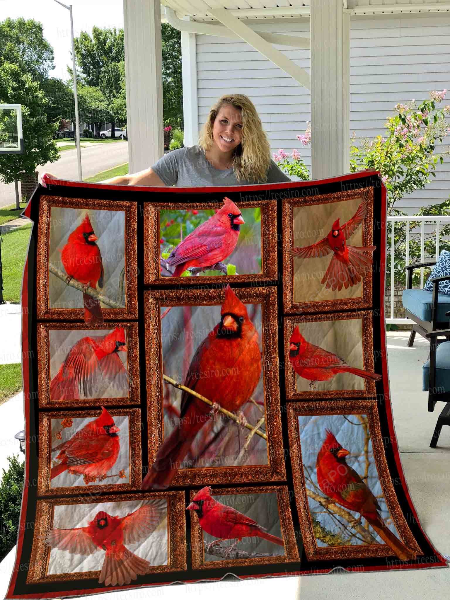 3d Cardinal Quilt Blanket