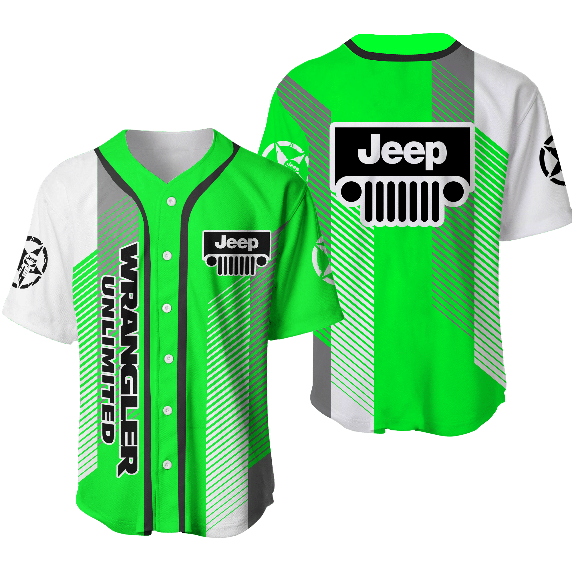 3D Printed JEEP WRANGLER DVT-HL Men's round collar T-shirt Ver 1 (Neon)