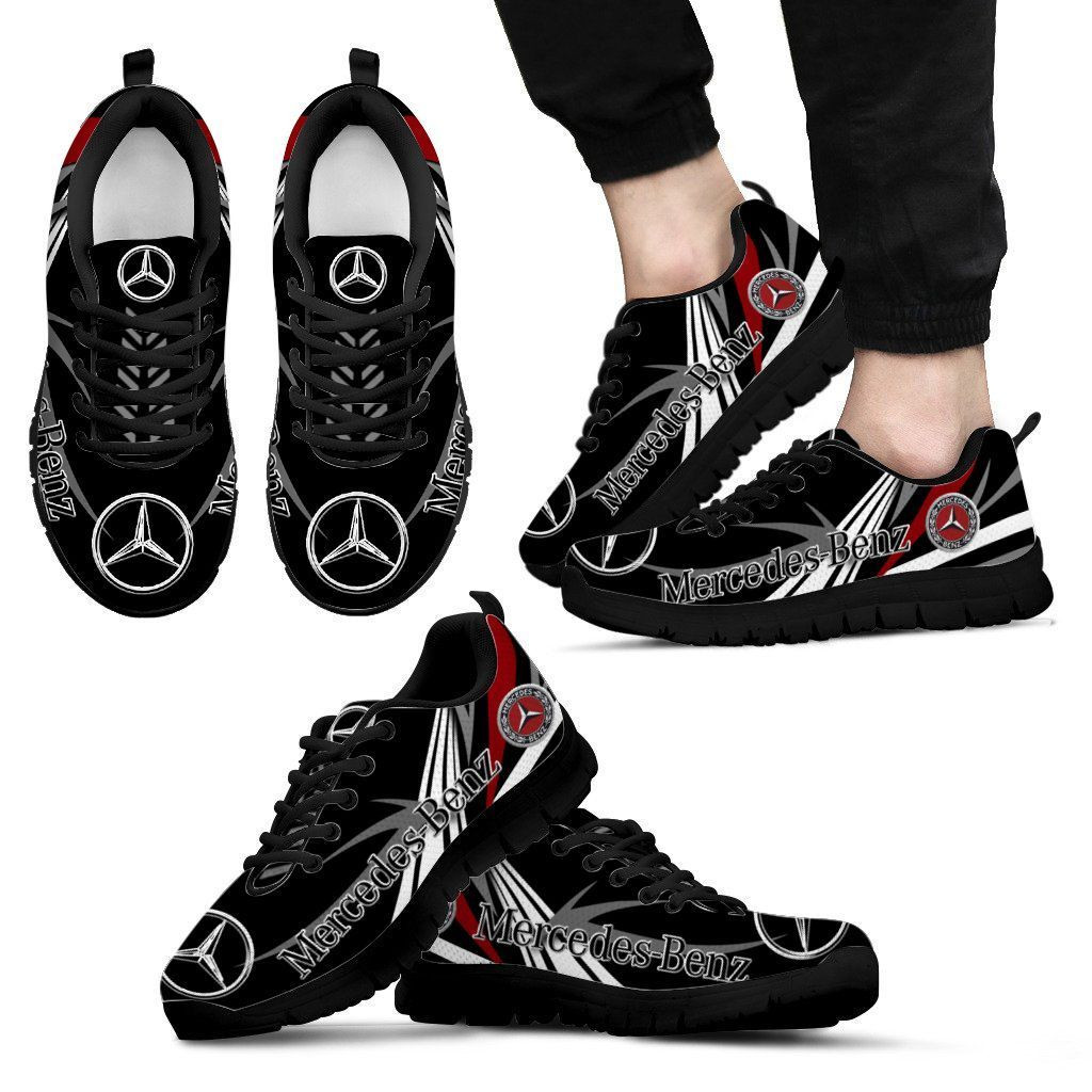 3D Printed Mercedes-Benz  Sneakers Ver 6 For Men & Women (Black)