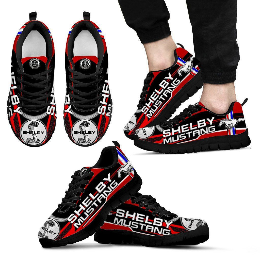 3D Printed Shelby Mustang  Sneakers Ver 2 For Men & Women (Red)