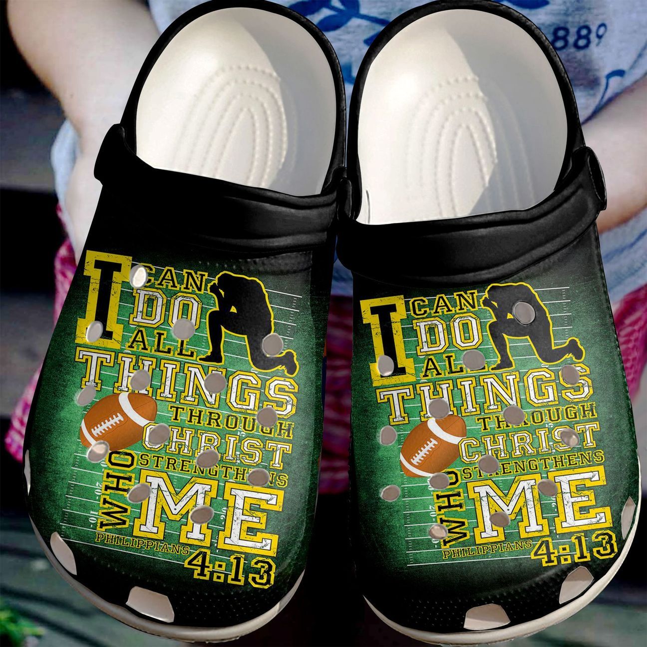 A Football Personalize Clog Custom Crocs Fashionstyle Comfortable For Women Men Kid Print 3D All Things