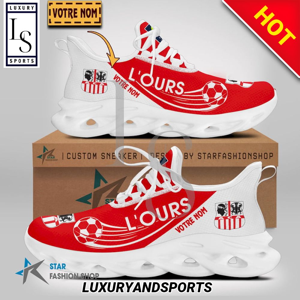 AC Ajaccio Ligue 1 Custom Name Max Soul Shoes