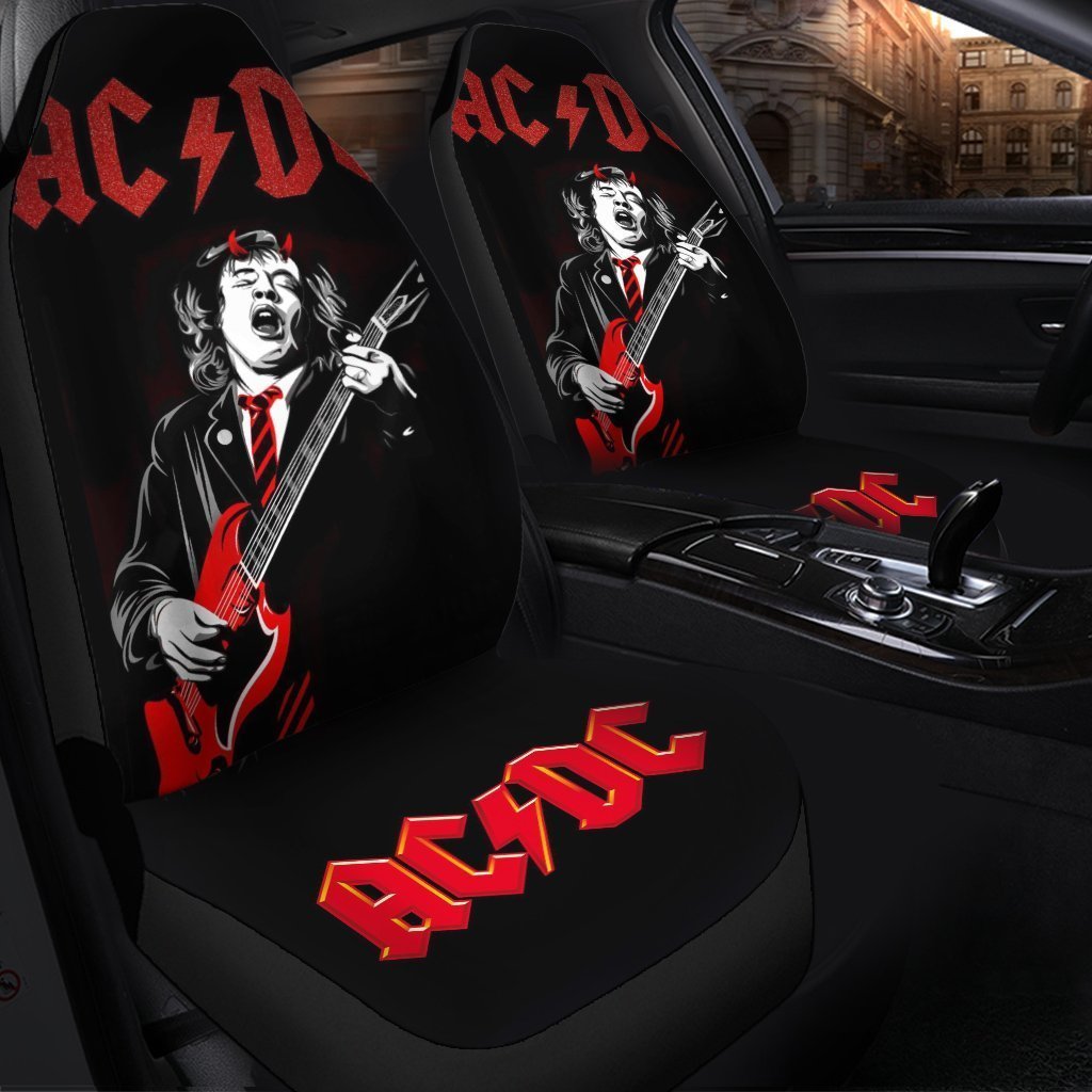 Ac Dc Rock Music Band Car Seat Cover ( Set of 2)