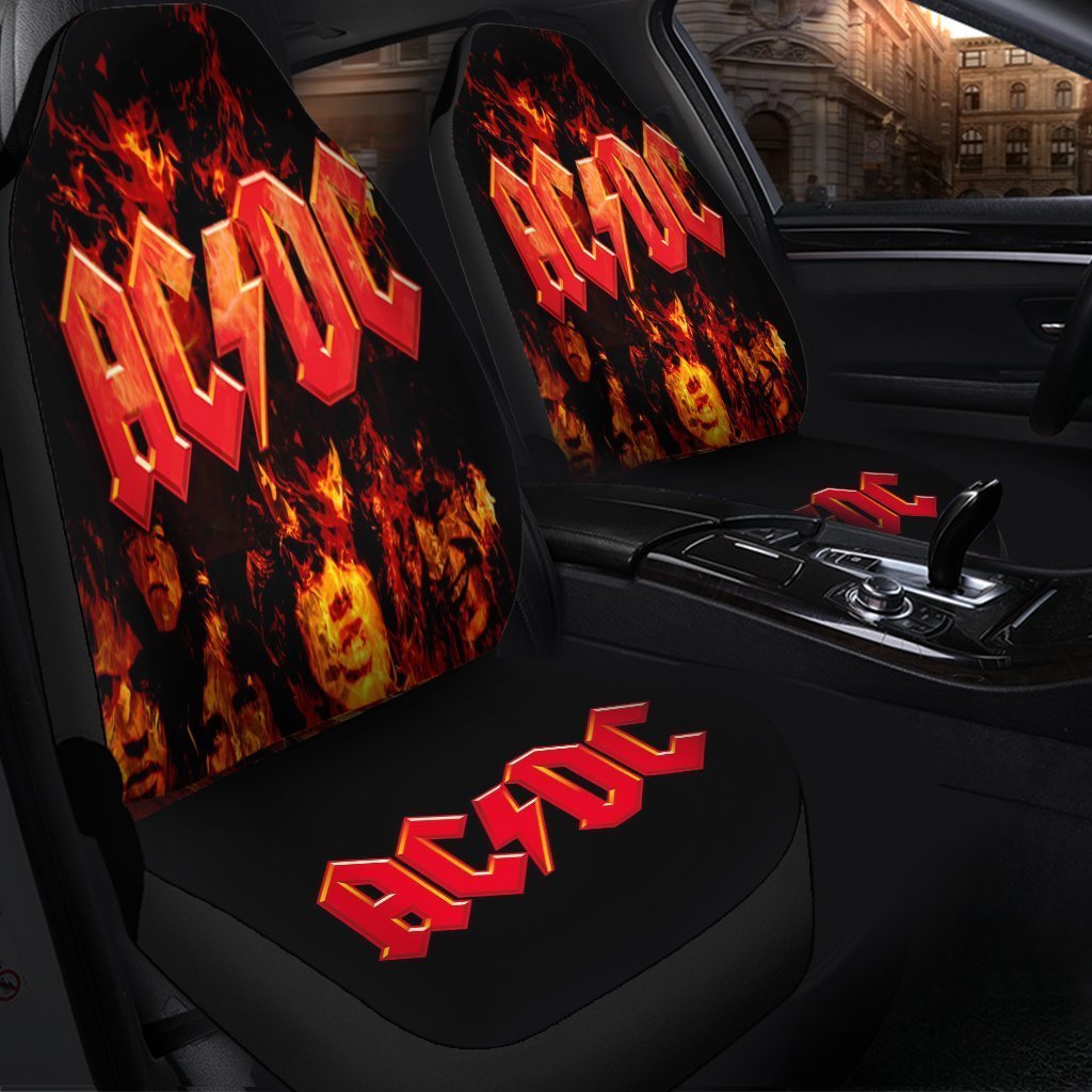 Ac Dc Rock Music Band Car Seat Cover ( Set of 2)