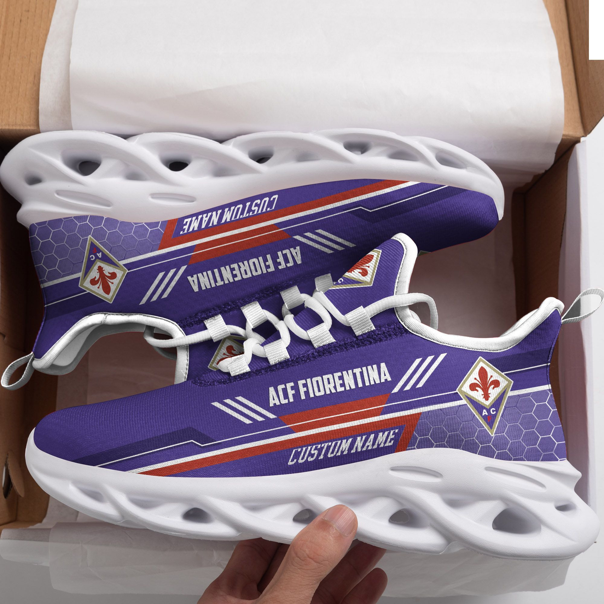 ACF Fiorentina Custom Personalized Max Soul Sneakers Shoes