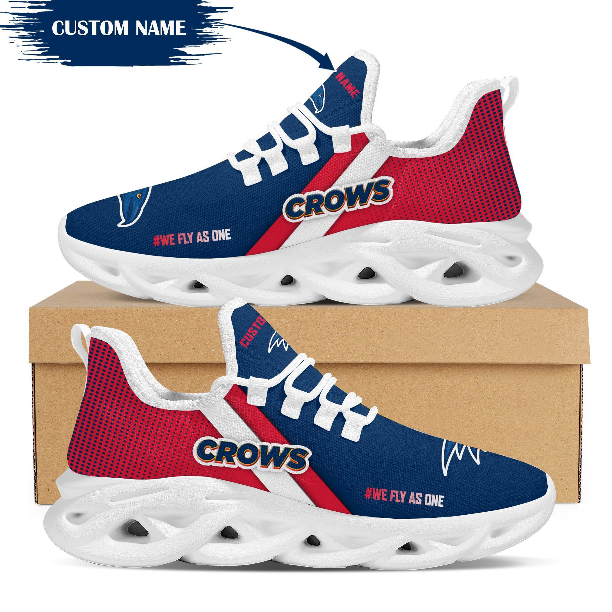 Adelaide Crows Custom Personalized Max Soul Sneakers Shoes