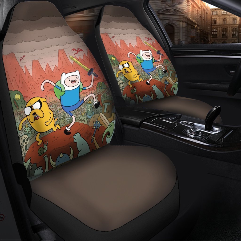 Adventure Time Cartoon Car Seat Cover ( Set of 2)