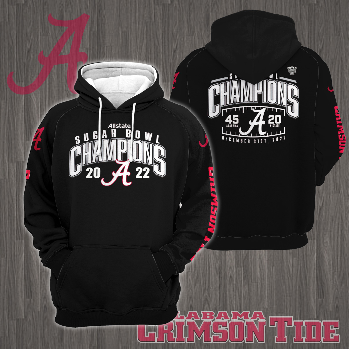 Alabama Crimson Tide 2022 Sugar Bowl Champions Shirt