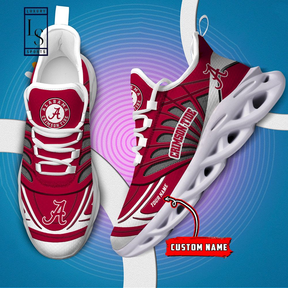 Alabama Crimson Tide Custom Name Max Soul Shoes