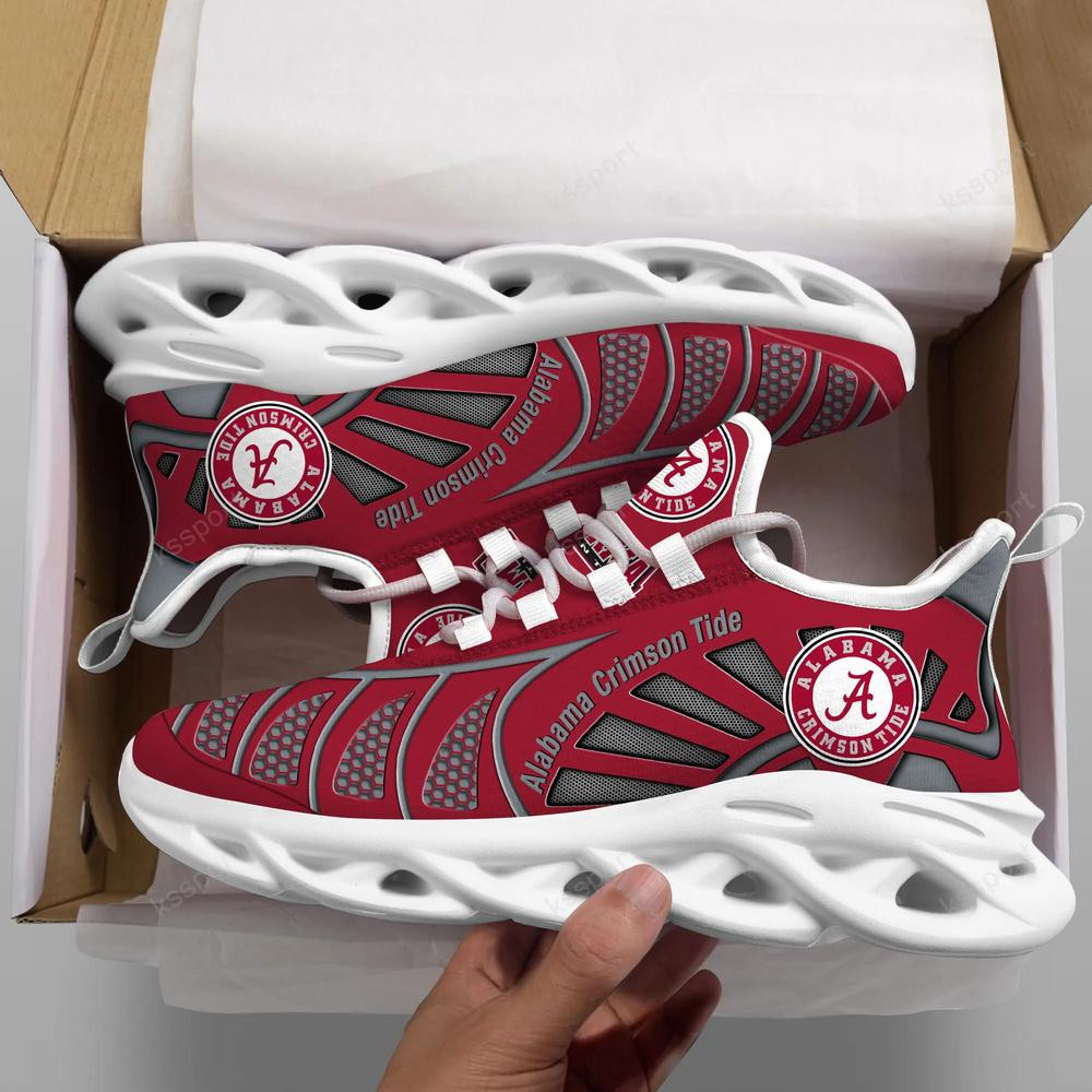 Alabama Crimson Tide Max Soul Clunky, Black And White Running Shoes 