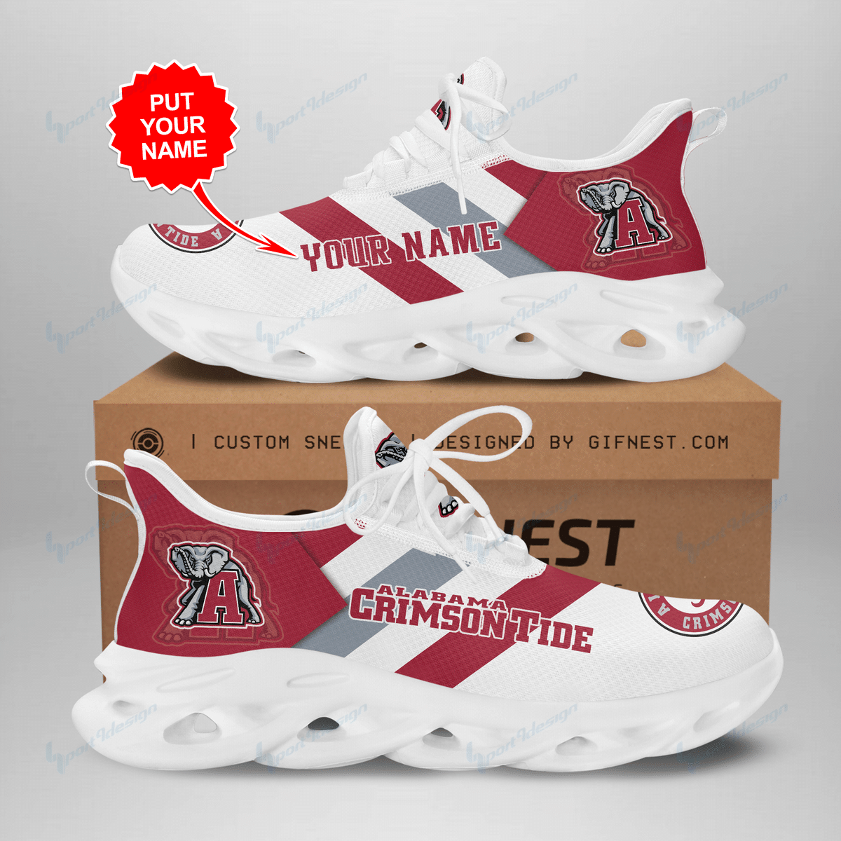 Alabama Crimson Tide Max Soul YZ Running Sneakers 275