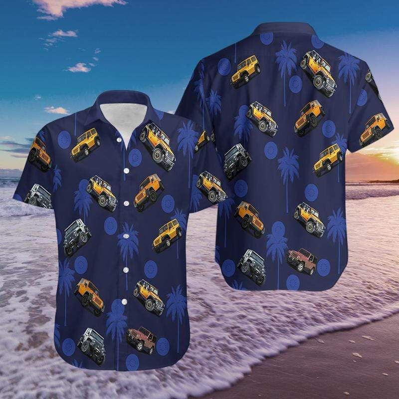 Amazing Jeep Navy Unisex Hawaiian Aloha Shirts