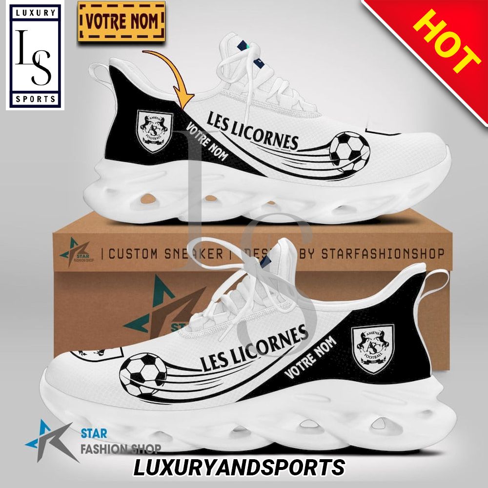 Amiens SC Ligue 2 Custom Name Max Soul Shoes